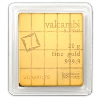 Tablettes d’or 20 x 1g Acheter des tablettes de lingots d'or